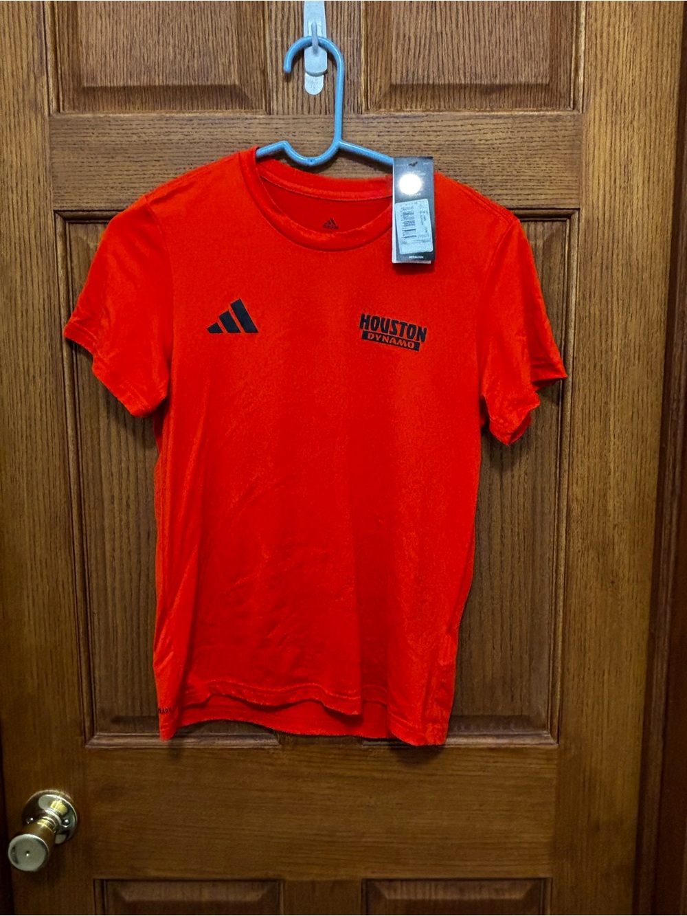 adidas Kids Houston Dynamo Orange Short Sleeve Tee. Sz S (8-10). NWT
